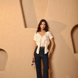Bow Sherbet Cropped Top