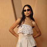 Strapless Sherbet Embellished Top