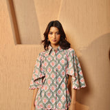 Pastel Mirage Scalloped Shirt