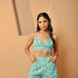 Teal Wash Scalloped Set
