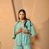 Teal Wash Scalloped Set