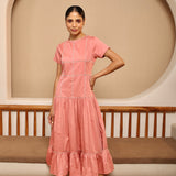 Blush Dash Embroidered Midi