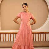 Blush Dash Embroidered Midi