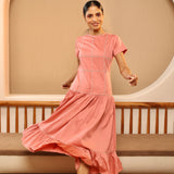 Blush Dash Embroidered Midi