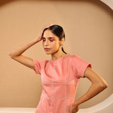 Blush Dash Embroidered Midi
