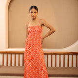 Orange Soda Strappy Midi