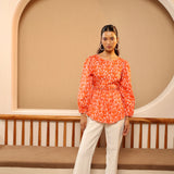 Orange Soda Waist Cut-out Top