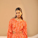 Orange Soda Waist Cut-out Top
