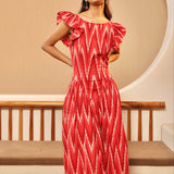 Ruby Red Ruffle Midi