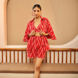 Ruby Red Scalloped Set