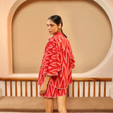 Ruby Red Scalloped Shirt