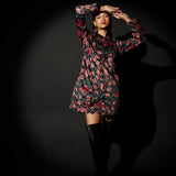 Midnight Bloom Scalloped Jacket