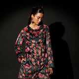 Midnight Bloom Scalloped Jacket