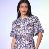 Blue Ivy Embroidered Belted Midi