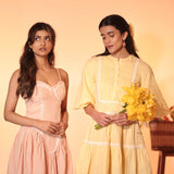 Peach Gingham Sunset Midi
