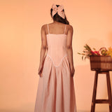 Peach Gingham Sunset Midi