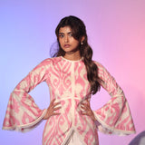 Pink Maze Fitted Velvet Jacket