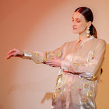 Fluid Organza Sequin Shirt