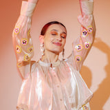 Fluid Organza Sequin Shirt