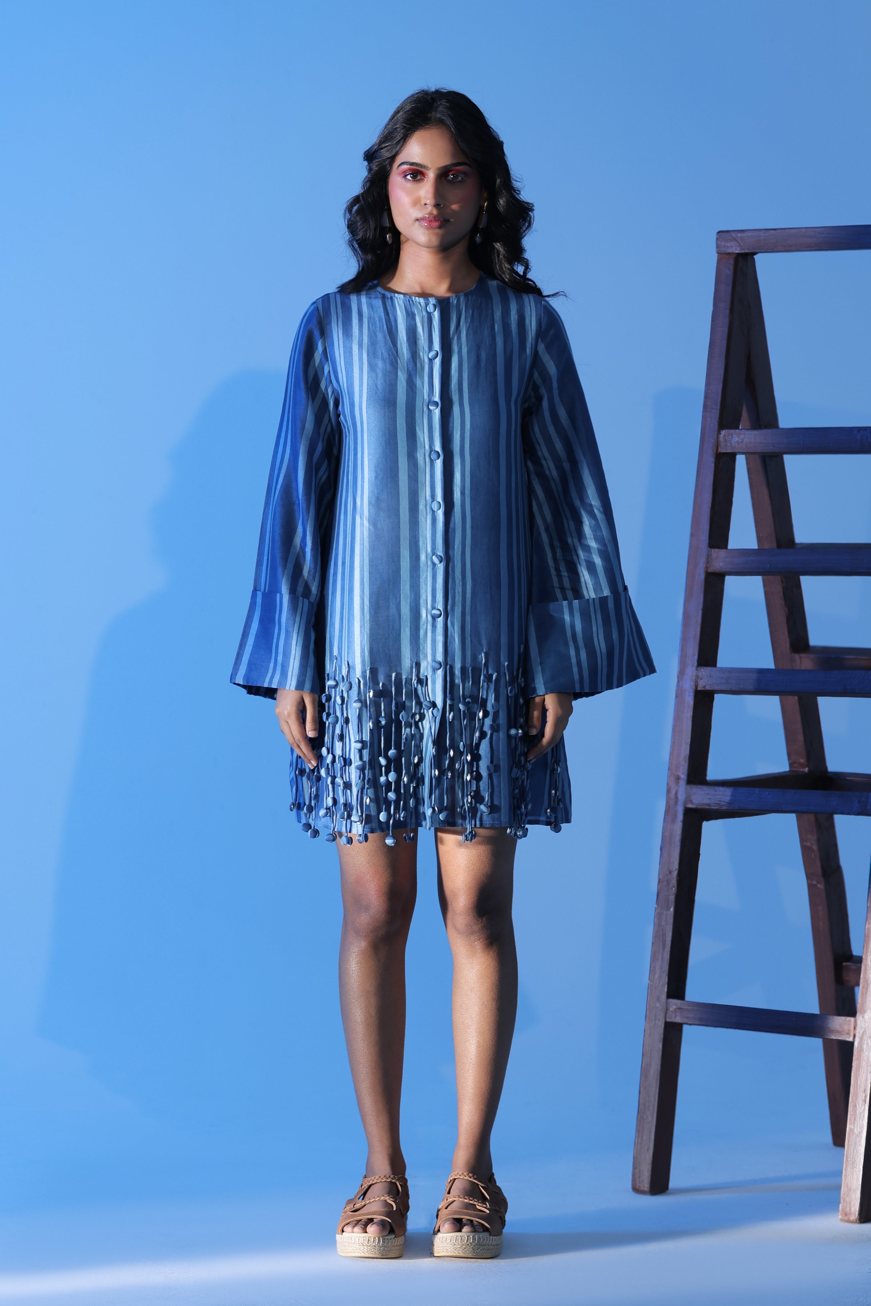 dark blue tassel dress Tassel Maxi Dress Blue