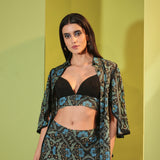 Nocturnal Embellished Cinched Shirt