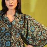 Nocturnal Embellished Cinched Shirt