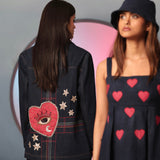 Starlit Galaxy Oversized Denim Jacket