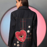 Starlit Galaxy Oversized Denim Jacket