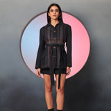 Starlit Galaxy Oversized Denim Jacket