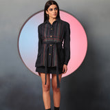 Starlit Galaxy Oversized Denim Jacket
