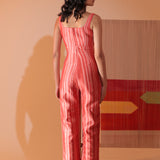 Coral Lattice Jumpsuit
