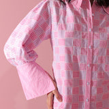 Pink Checker Top