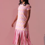 Gingham Sorbet Fringe Dress