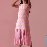 Gingham Sorbet Fringe Dress