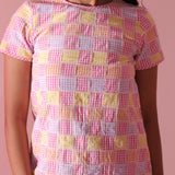 Gingham Sorbet Fringe Dress