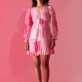 Fuchsia Linework Dress