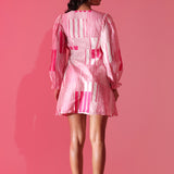 Fuchsia Linework Dress