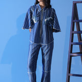 Winged Embroidered Cinched Co-ord