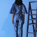 Winged Embroidered Cinched Top