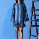 Blue Column Tassel Dress