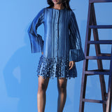 Blue Column Tassel Dress