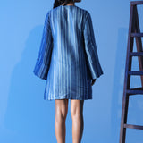 Blue Column Tassel Dress