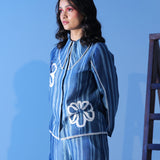 Blue Bloom Stripe Co-ord