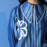 Blue Bloom Stripe Co-ord