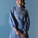 Blue Drift Mini Dress