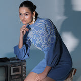 Blue Drift Mini Dress