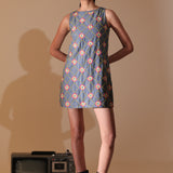 Daisy Lattice Shift Dress