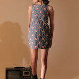 Daisy Lattice Shift Dress