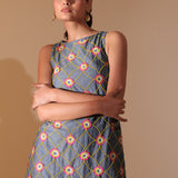 Daisy Lattice Shift Dress